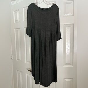 Soft Charcoal Jersey Gray Dress